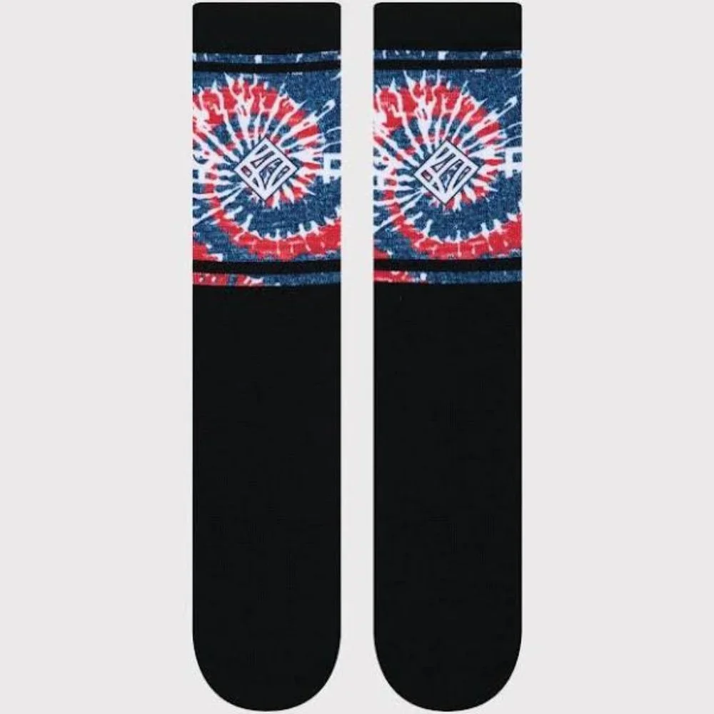 Dwyane Wade Men's Athletic Knit Dyed Crew Socks, Black Size L (6-12)